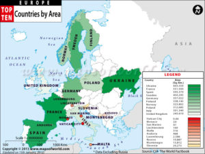 european-countries-by-area